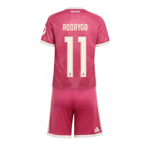 Real Madrid Rodrygo Goes #11 Tredje trøje Børn 2026-27 Kortærmet (+ Korte bukser)